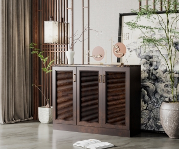 New Chinese Style Entrance Cabinet-ID:920567049