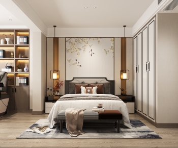 New Chinese Style Bedroom-ID:698709523