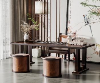 New Chinese Style Tea Tables And Chairs-ID:418804889