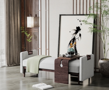 New Chinese Style Sofa Stool-ID:246501922
