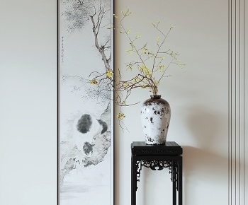 新中式花瓶 装饰画组合-ID:877425911