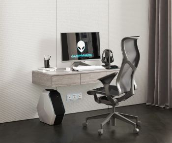 Modern Computer Desk And Chair-ID:178730594