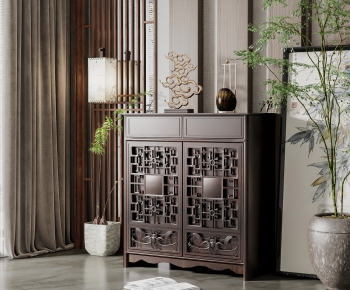 Chinese Style Entrance Cabinet-ID:452243095