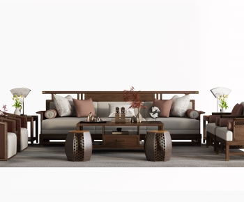 New Chinese Style Sofa Combination-ID:454286108