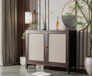 New Chinese Style Entrance Cabinet-ID:244586945
