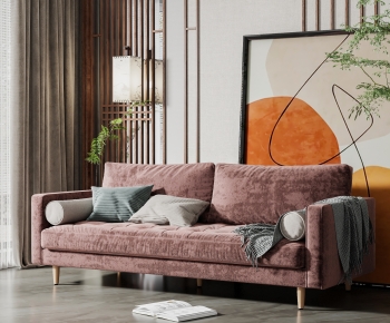 New Chinese Style A Sofa For Two-ID:744601019