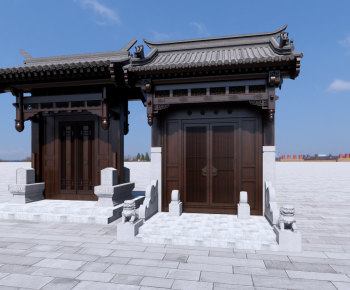 New Chinese Style Facade Element-ID:814589988