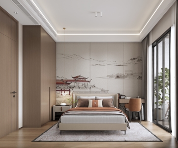 New Chinese Style Bedroom-ID:352976087