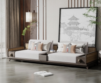 New Chinese Style A Sofa For Two-ID:749109987