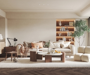 Modern Wabi-sabi Style A Living Room-ID:929449083