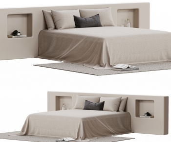Wabi-sabi Style Double Bed-ID:477488044