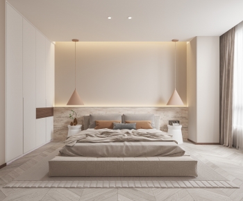 Wabi-sabi Style Bedroom-ID:384290932