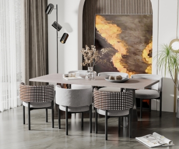 Modern Dining Table And Chairs-ID:556278943