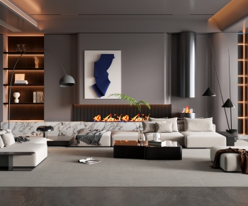 Modern A Living Room-ID:237057927
