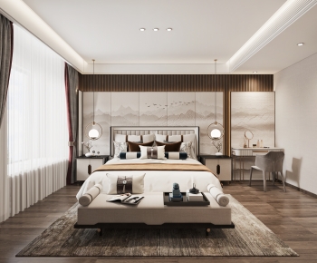New Chinese Style Bedroom-ID:799551047