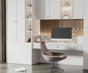 Modern Computer Desk And Chair-ID:448510898