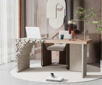 Modern Computer Desk And Chair-ID:495158919