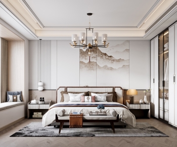 New Chinese Style Bedroom-ID:143733986
