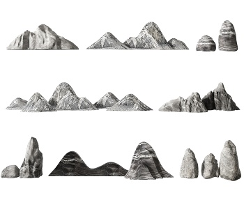 新中式假山，石头景观石-ID:1501003