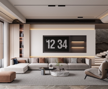 Modern A Living Room-ID:587491991