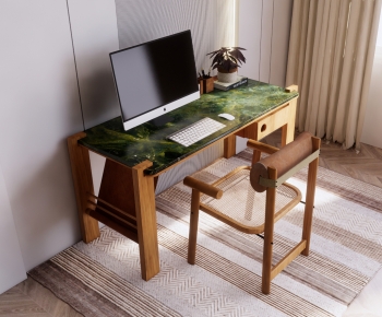 Modern Computer Desk And Chair-ID:805831913