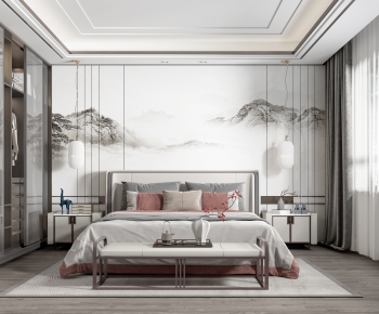 New Chinese Style Bedroom-ID:870695116