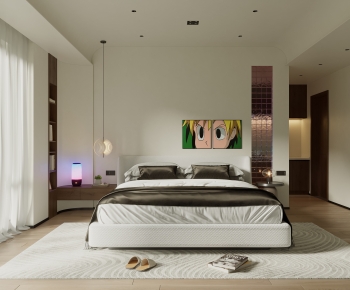 Wabi-sabi Style Bedroom-ID:428205979