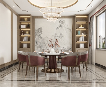 New Chinese Style Dining Room-ID:348345042