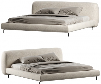 Wabi-sabi Style Double Bed-ID:307624105