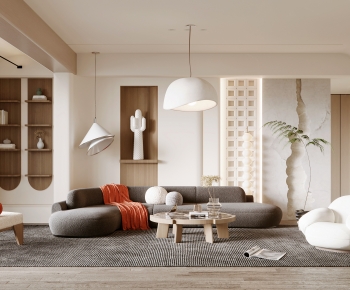 Wabi-sabi Style A Living Room-ID:880873926