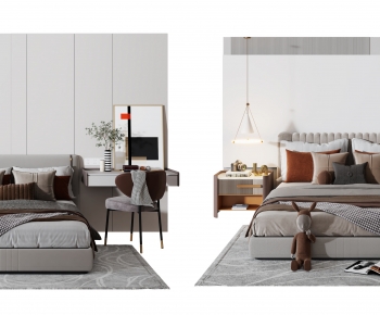 Modern Double Bed-ID:567278985