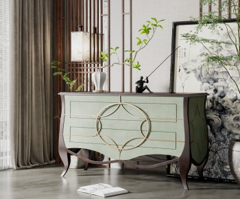 New Chinese Style Entrance Cabinet-ID:701109899