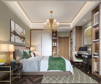 New Chinese Style Bedroom-ID:910162938