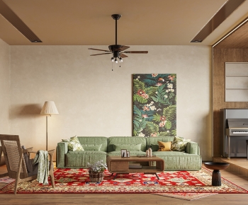 Wabi-sabi Style A Living Room-ID:833755975
