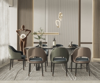 Modern Dining Table And Chairs-ID:703934917