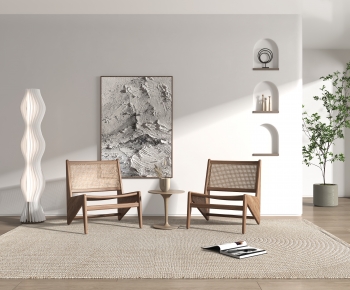 Wabi-sabi Style Lounge Chair-ID:215584048