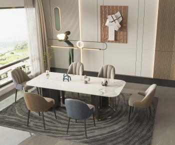 Modern Dining Table And Chairs-ID:888170966