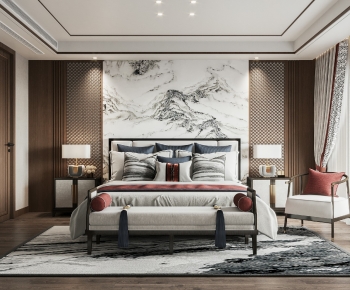 New Chinese Style Bedroom-ID:821846961
