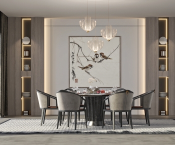 New Chinese Style Dining Room-ID:696127891