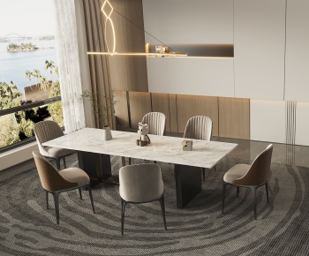 Modern Dining Table And Chairs-ID:628494029
