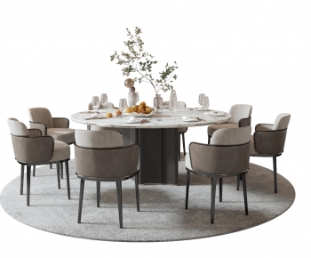 新中式圆形餐桌椅-ID:941040552