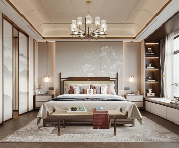 New Chinese Style Bedroom-ID:837290331
