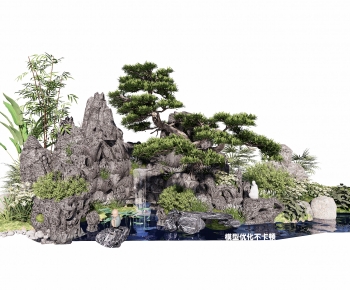 新中式假山石头景观小品-ID:892910966
