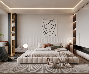 Modern Wabi-sabi Style Bedroom-ID:457681898