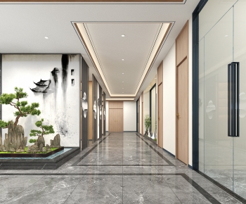 New Chinese Style Elevator Hall-ID:149347077