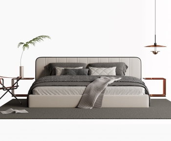 Modern Double Bed-ID:970470914