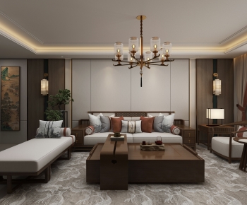 New Chinese Style A Living Room-ID:574367054