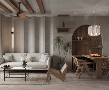 Wabi-sabi Style A Living Room-ID:578854082