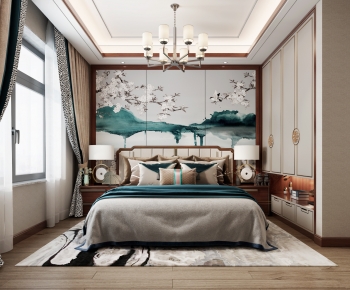 New Chinese Style Bedroom-ID:510664941