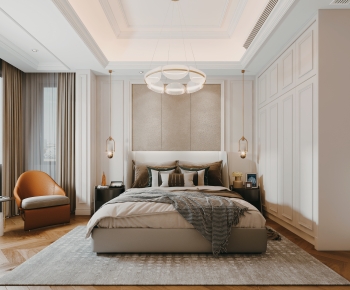 Simple European Style Bedroom-ID:396209003